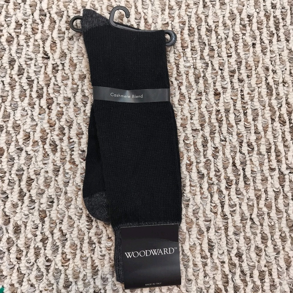 Woodward Cashmere Blend Dress Socks Size 10 - 13 Made in Italy